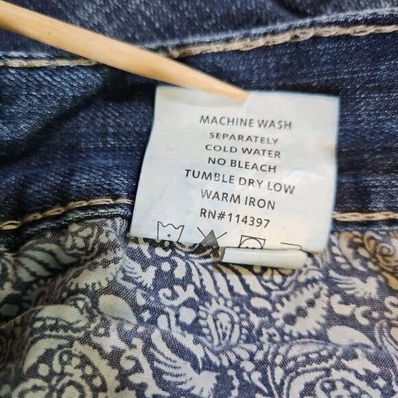 Cody James Jeans Men's 38W 34L Relaxed Blue Straight Leg Contrast Embroidery - Picture 12 of 15